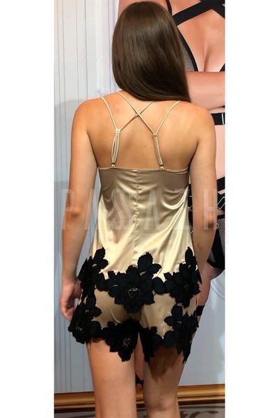 Майка жіноча V.I.P.A. Fleur 3685 S бежево-чорна 103740 фото
