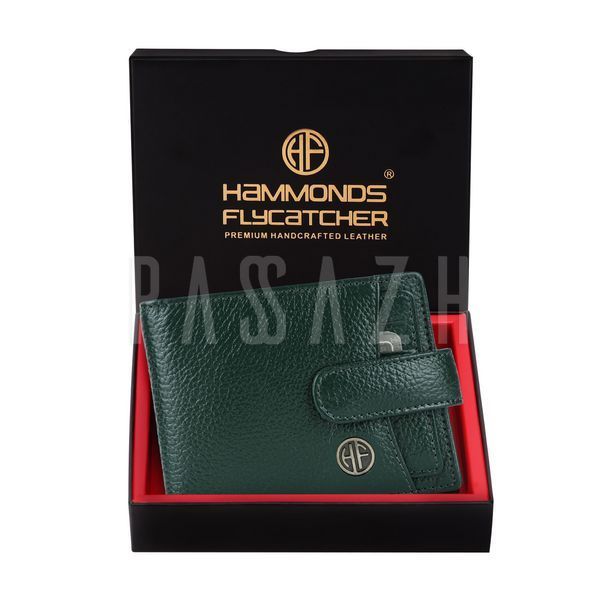 Чоловічий шкіряний гаманець Hammonds Flycatcher HF502 Green Зелений (HF502_GRN) HF502_GRN фото