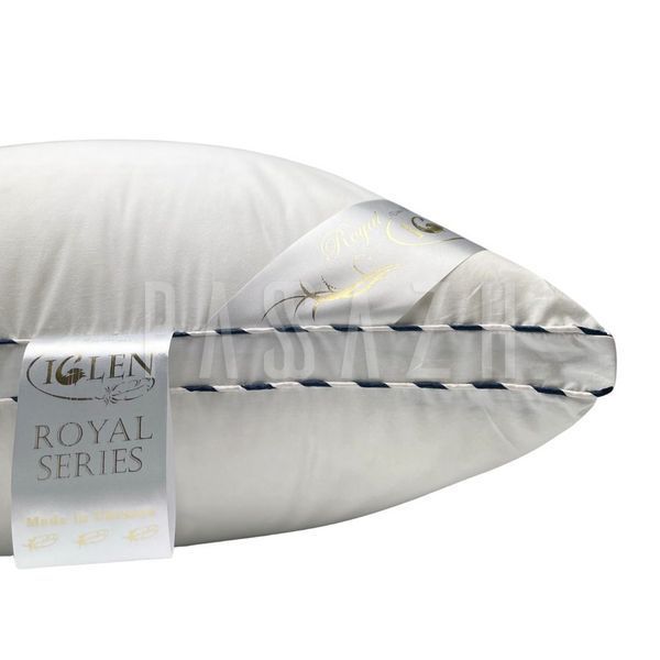 Подушка пухова Iglen 1WRS 50x70 см Royal Series з білим пухом (50701WRS) IGL-1WRS фото
