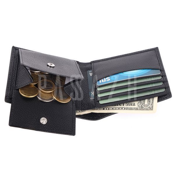 Мужской кожаный кошелек Brampton London Plutus Black Черный (31975 BLK) 31975 BLK фото
