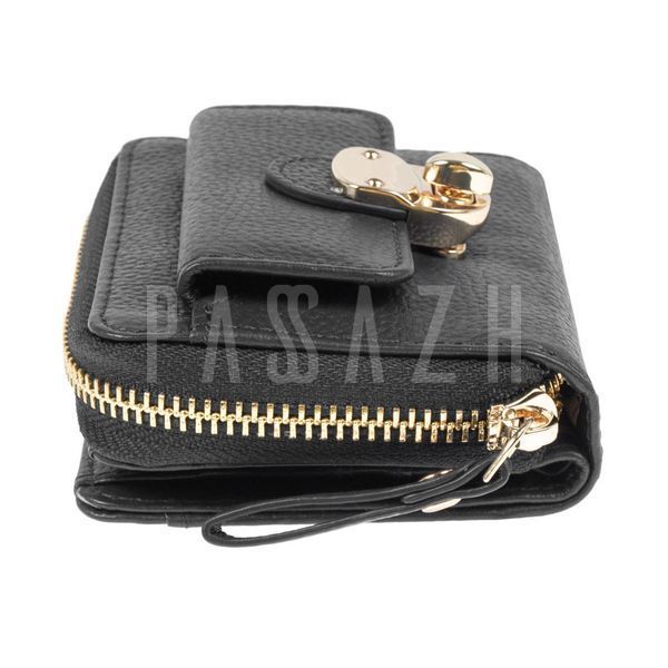 Женский кожаный кошелек Ashwood Y50 Black Черный (Y50 BLACK) Y50 BLACK фото