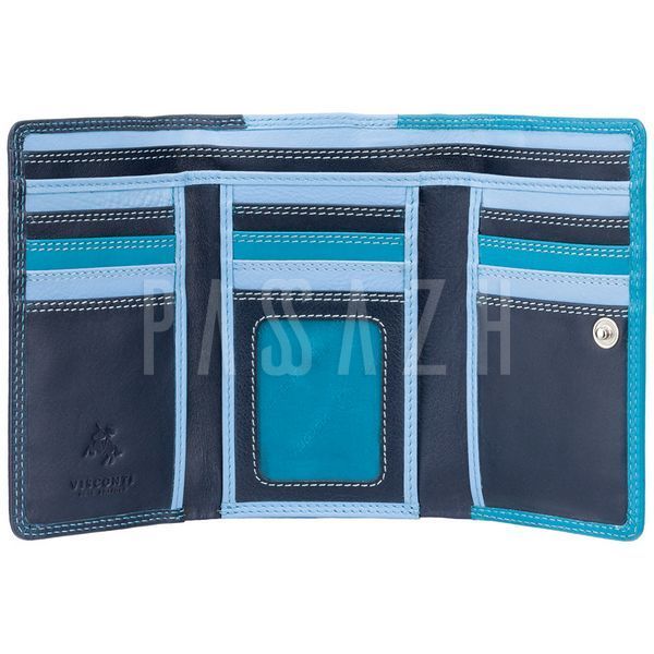 Кошелек женский Visconti RB43 Bora c RFID Blue Multi (RB43 BLUE M) RB43 BLUE M фото