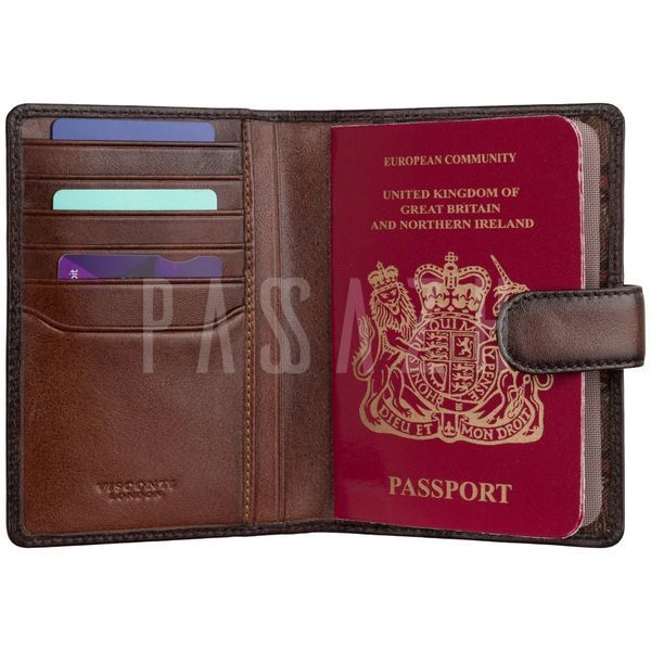 Шкіряна обкладинка для паспорта Visconti AT74 Blake Burnished Tan (AT74 B/TAN) AT74 B/TAN фото