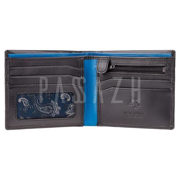 Гаманець чоловічий Visconti PM101 Pablo RFID Black Blue (PM101 BLK/BLUE) PM101 BLK/BLUE фото