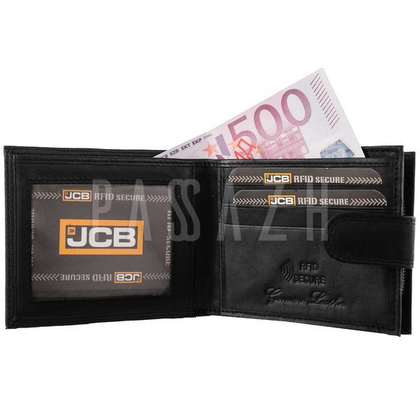 Кошелек кожаный мужской JCB NC45MN Black Черный (JCBNC45MN BLK) JCBNC45MN BLK фото