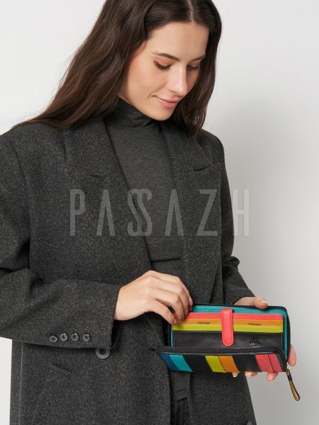 Гаманець жіночий Visconti STR5 Corfu c RFID Black Multi (STR5 BLK M) STR5 BLK M фото