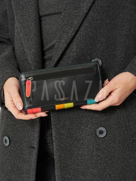 Гаманець жіночий Visconti STR5 Corfu c RFID Black Multi (STR5 BLK M) STR5 BLK M фото
