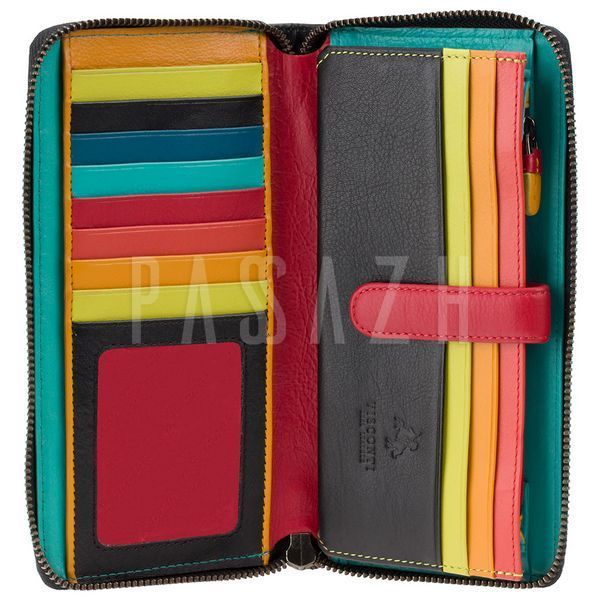 Гаманець жіночий Visconti STR5 Corfu c RFID Black Multi (STR5 BLK M) STR5 BLK M фото