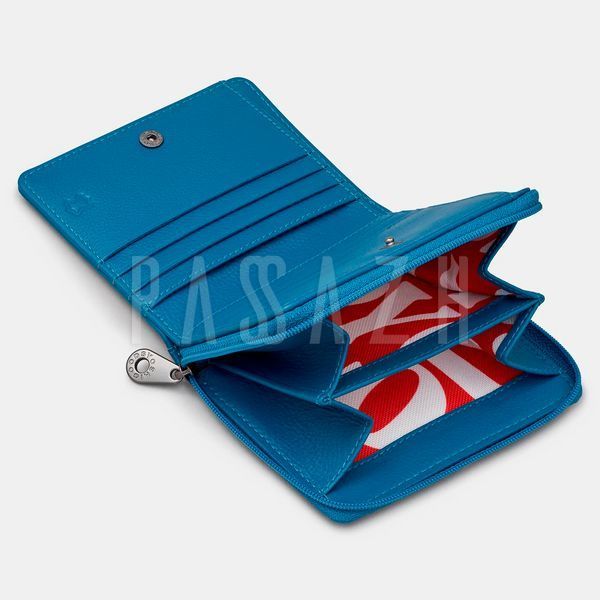 Женский кожаный кошелек Yoshi Y1261 Peacock Plume Petrol Blue (Y1261 PCK 48) Y1261 PCK 48 фото