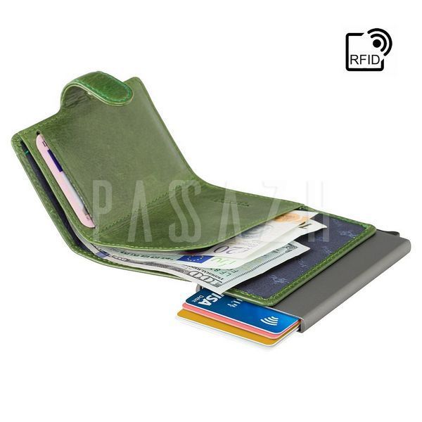 Гаманець-картхолдер Visconti VSL59 Fireblade Green (VSL59 GREEN) VSL59 GREEN фото