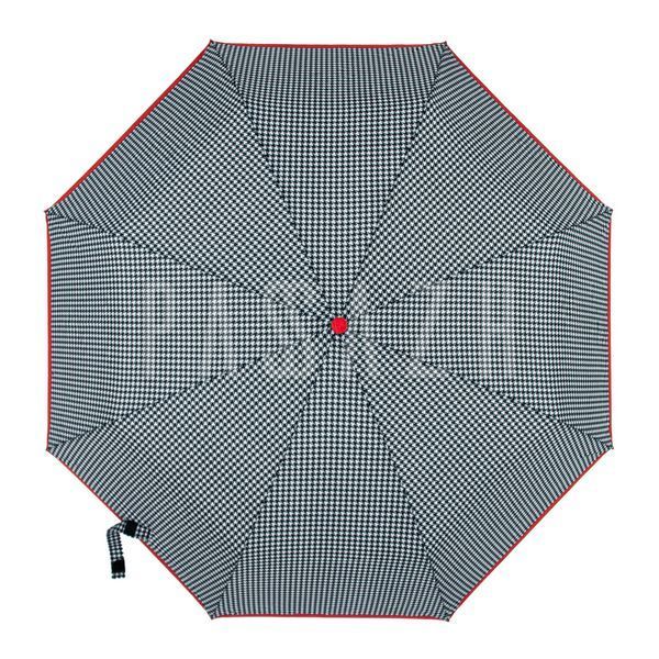 Парасолька жіноча Fulton L354-041154 Minilite-2 Houndstooth Red Border Червона смуга (L354-041154) L354-041154 фото
