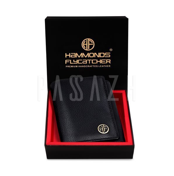 Чоловічий шкіряний гаманець Hammonds Flycatcher HF597 Black Чорний (HF597 SN BLK) HF597 SN BLK фото