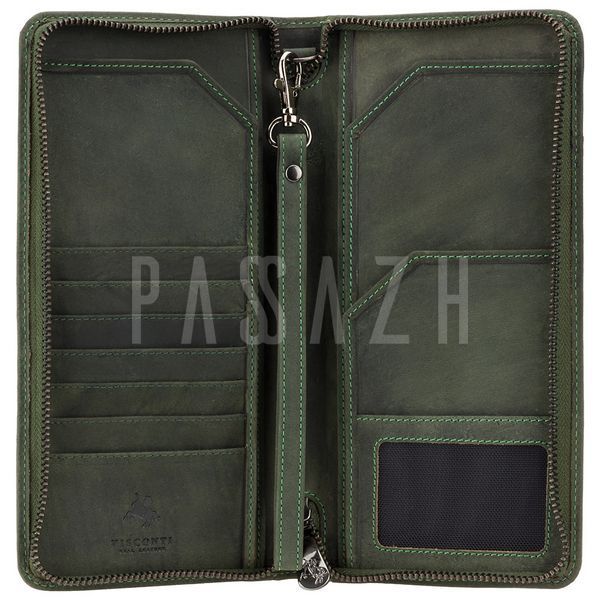 Портмоне дорожное Visconti 728 Wing Oil Green (728 OIL GRN) 728 OIL GRN фото