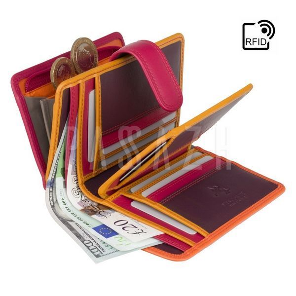 Кошелек женский Visconti RB51 Fiji с RFID Orange Multi (RB51 ORG M) RB51 ORG M фото