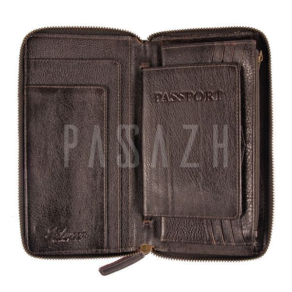 Портмоне дорожное Ashwood TW01 Brown Коричневый (TW01 BRN) TW01 BRN фото