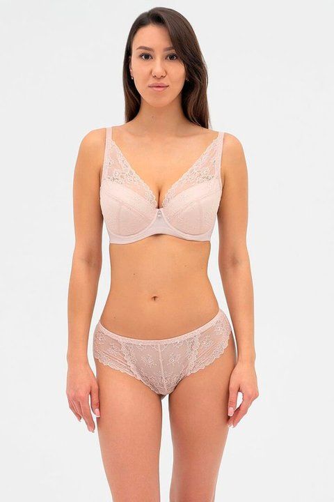 Бюстгальтер пуш-ап +1 зі з'ємними вкладишами Effetto Lingerie 001 10 03 ELLEN 75B срібний півонія 100959 фото