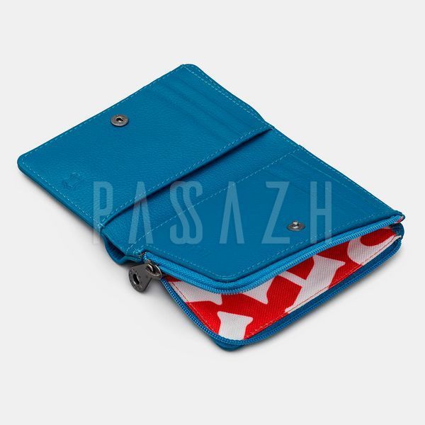 Жіночий шкіряний гаманець Yoshi Y1275 Peacock Plume Petrol Blue (Y1275 PCK 48) Y1275 PCK 48 фото