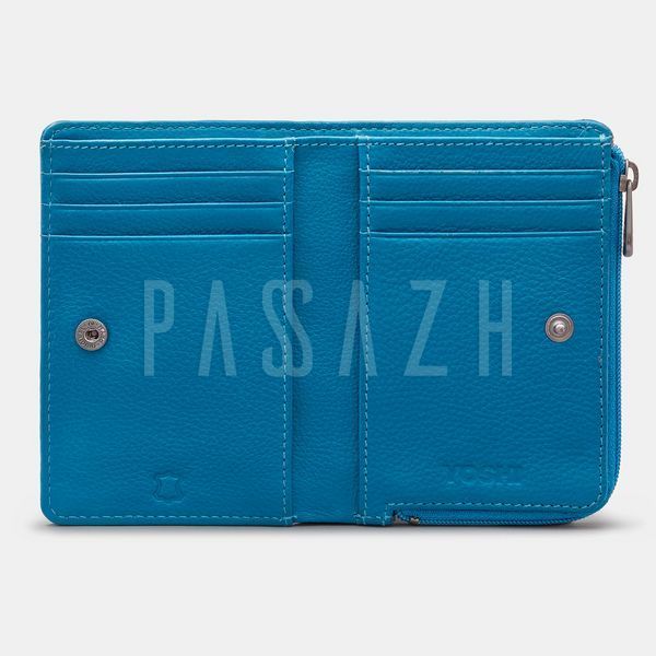 Жіночий шкіряний гаманець Yoshi Y1275 Peacock Plume Petrol Blue (Y1275 PCK 48) Y1275 PCK 48 фото