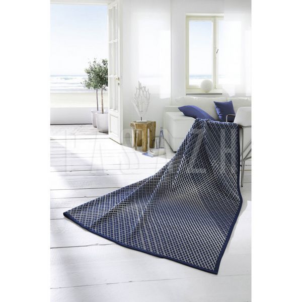 Плед Biederlack Cott.Home VB Threads Blue 150x200 см (797056) BK-797056 фото