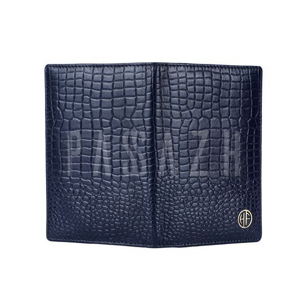 Кожаная обложка для паспорта Hammonds Flycatcher PH602 Croc Blue Синий (PH602 CROC PLN BU) PH602 CROC PLN BU фото