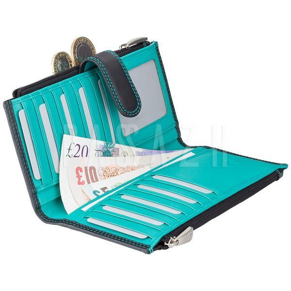 Кошелек женский Visconti CD23 Jade Black Aqua (CD23 BLK/AQUA) CD23 BLK/AQUA фото
