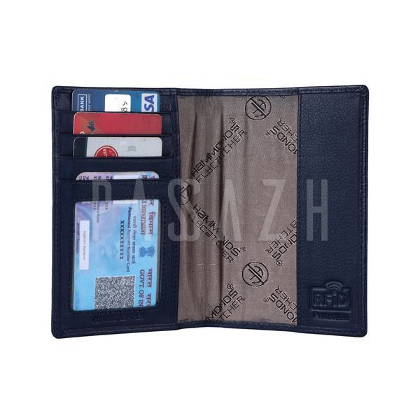 Кожаная обложка для паспорта Hammonds Flycatcher PH602 Croc Blue Синий (PH602 CROC PLN BU) PH602 CROC PLN BU фото