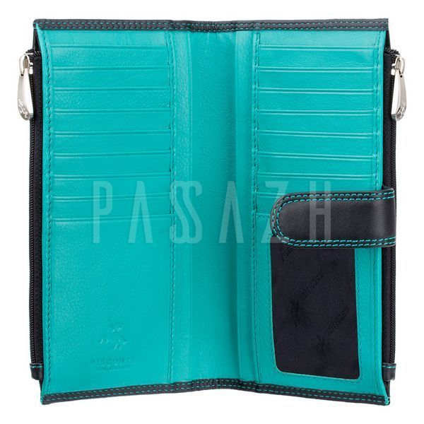 Кошелек женский Visconti CD23 Jade Black Aqua (CD23 BLK/AQUA) CD23 BLK/AQUA фото