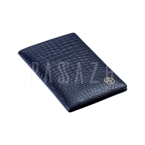 Кожаная обложка для паспорта Hammonds Flycatcher PH602 Croc Blue Синий (PH602 CROC PLN BU) PH602 CROC PLN BU фото