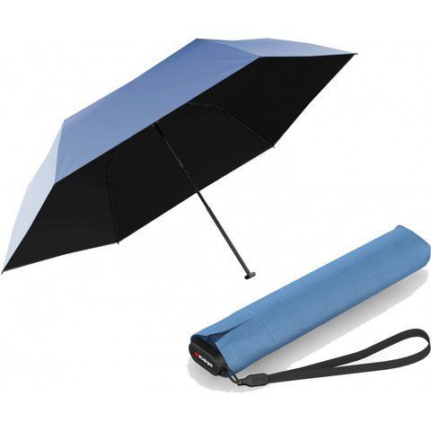Парасолька Knirps US.050 Ultra Light Slim Manual Light Blue Black UV Coating (Kn95 0050 2200) Kn95 0050 2200 фото