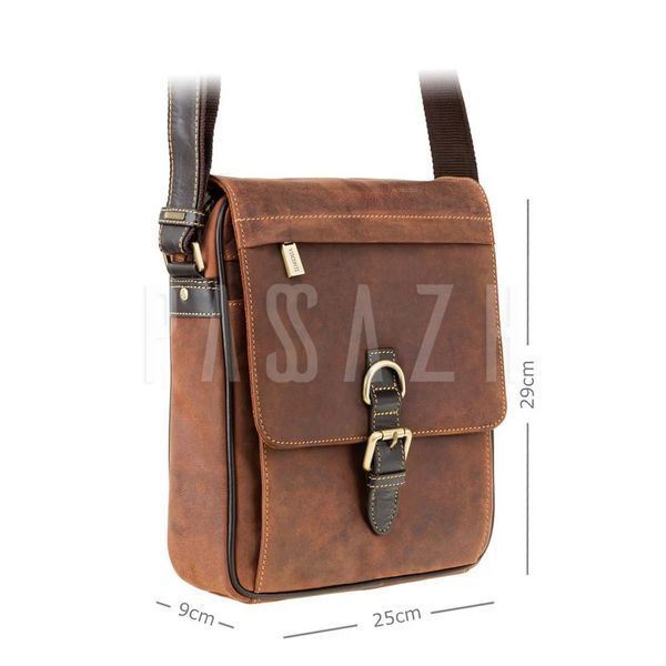 Сумка чоловіча Visconti 16011 Oil Tan Mocha (16011 TAN/MC) 16011 TAN/MC фото