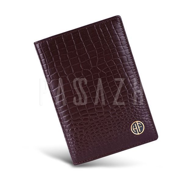 Шкіряна обкладинка для паспорта Hammonds Flycatcher PH602 Croc Brown Коричневий (PH602_CROC-PLN_BRN) PH602_CROC-PLN_BRN фото