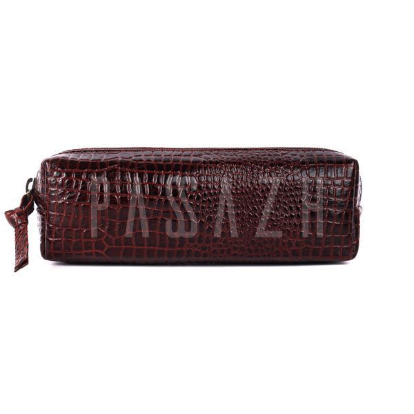 Косметичка чохол шкіряна Hammonds Flycatcher UC501 Croc Brown Коричневий (UC501 CROC BR) UC501 CROC BR фото