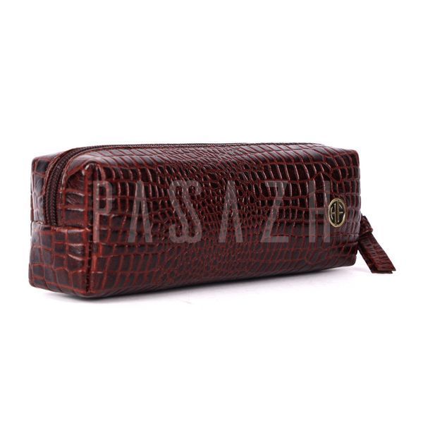 Косметичка чохол шкіряна Hammonds Flycatcher UC501 Croc Brown Коричневий (UC501 CROC BR) UC501 CROC BR фото