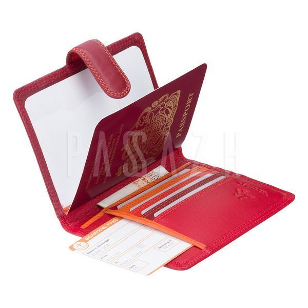 Обкладинка для паспорту Visconti RB75 Sumba Red Multi (RB75 RED M) RB75 RED M фото