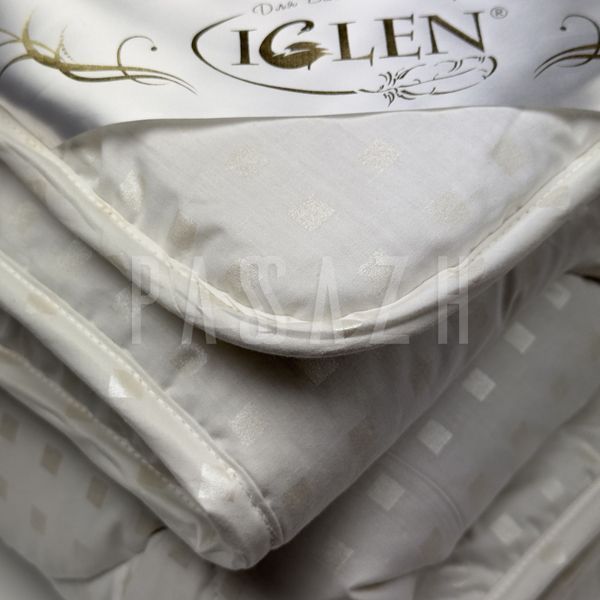 Одеяло из овечьей шерсти Iglen 61 200x220 см в тике демисезонная (20022061) IGL-61 фото