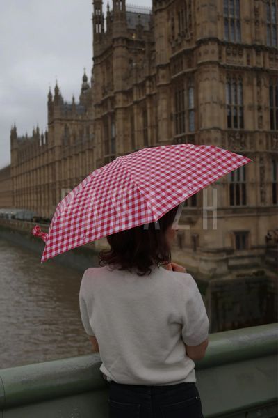 Жіноча міні парасолька Fulton L501-042298 Tiny-2 Red Gingham Червона клітинка (L501-042298) L501-042298 фото