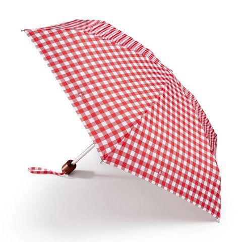 Жіноча міні парасолька Fulton L501-042298 Tiny-2 Red Gingham Червона клітинка (L501-042298) L501-042298 фото