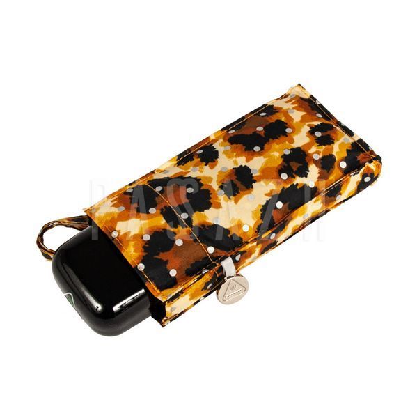 Міні парасолька жіноча Fulton L501 Tiny-2 Bling Leopard Леопард із блискітками (L501-037621) L501-037621 фото