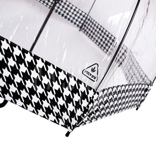 Зонт-трость женский Fulton L042 Birdcage-2 Houndstooth Borde Гусиная лапка (L042-039694) L042-039694 фото