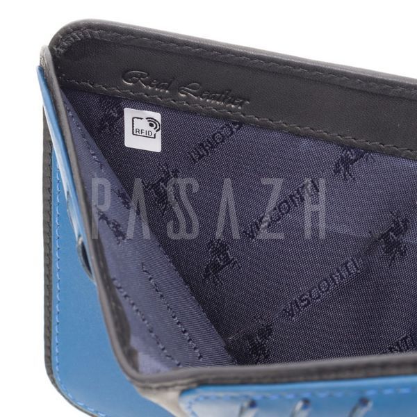 Гаманець чоловічий Visconti VSL34 Lank c RFID Black-Cobalt (VSL34 BK/CB) VSL34 BK/CB фото