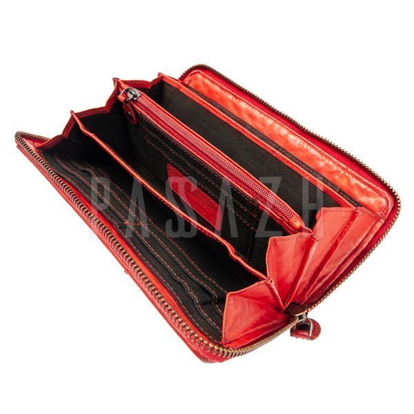 Винтажный кошелек женский Ashwood D81 Red Красный (D81 RED) D81 RED фото