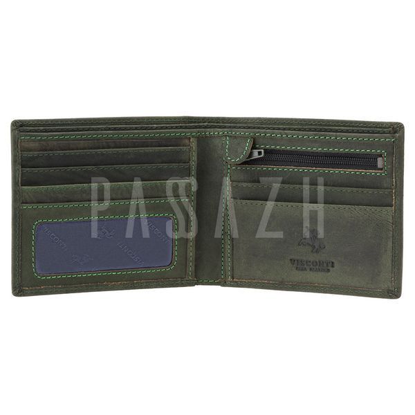 Кошелек мужской Visconti 707 Shield Oil Green (707 OIL GRN) 707 OIL GRN фото