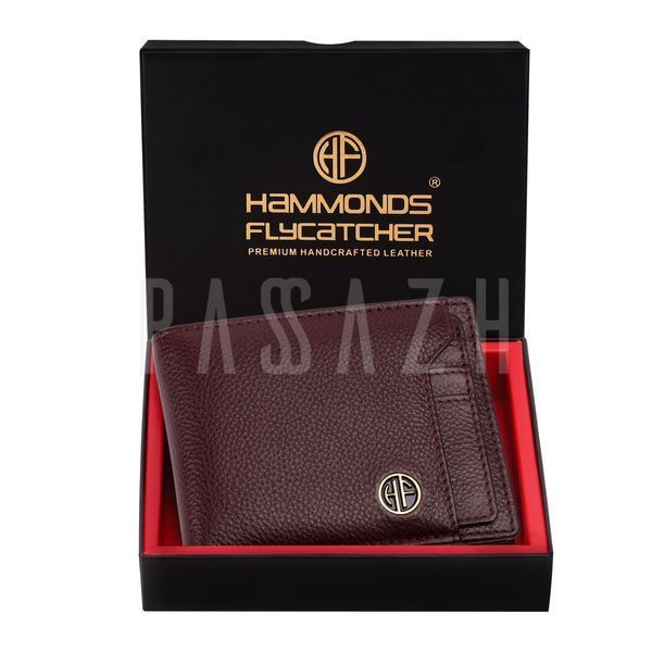Мужской кожаный кошелек Hammonds Flycatcher HF577 Redwood Brown Коричневый (HF577LN_BR) HF577LN_BR фото