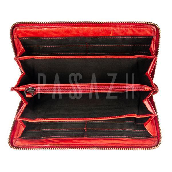Винтажный кошелек женский Ashwood D81 Red Красный (D81 RED) D81 RED фото
