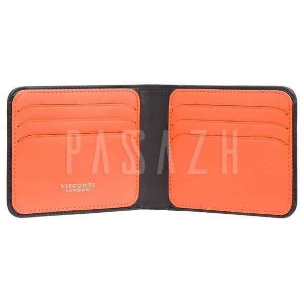 Кошелек мужской Visconti VSL35 Trim c RFID Black-Orange (VSL35 BK/OR) VSL35 BK/OR фото