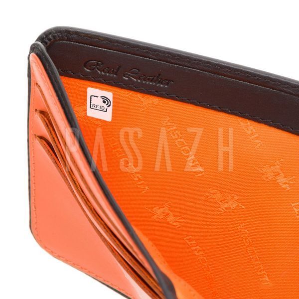 Кошелек мужской Visconti VSL35 Trim c RFID Black-Orange (VSL35 BK/OR) VSL35 BK/OR фото