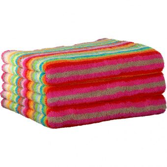Махровое полотенце Cawoe Life Style Streifen 7008-25 multicolor