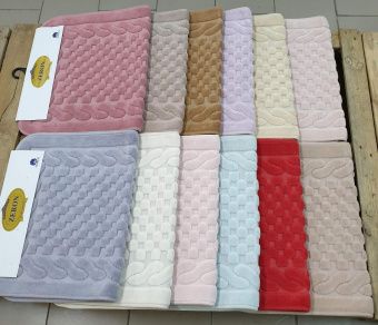 Набор ковриков Zeron Cotton Mat 50х60 и 60х100 песочный (18436)