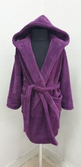 Халат детский махровый Zeron Welsoft 6-8 лет фиолетовый (18500)