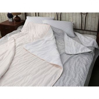 Одеяло хлопковое махровое Руно Grey 140х205 серое (2000009614695)